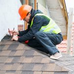 A contractor installs a new roof