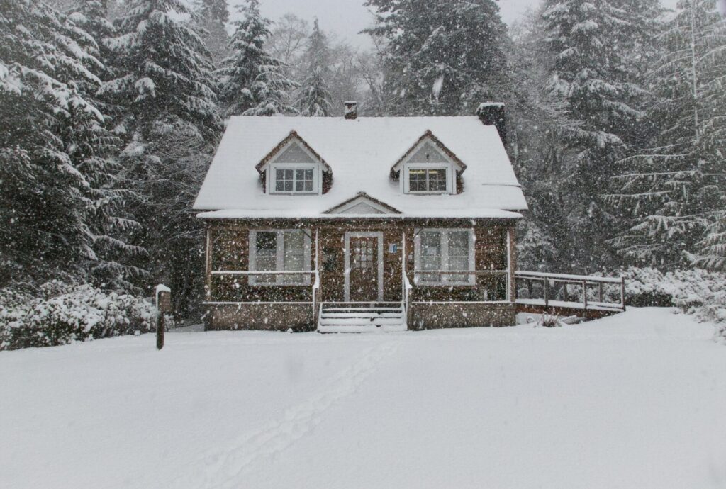 House with Snow on It