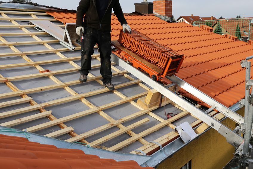 New Terracotta Roof Being Installed